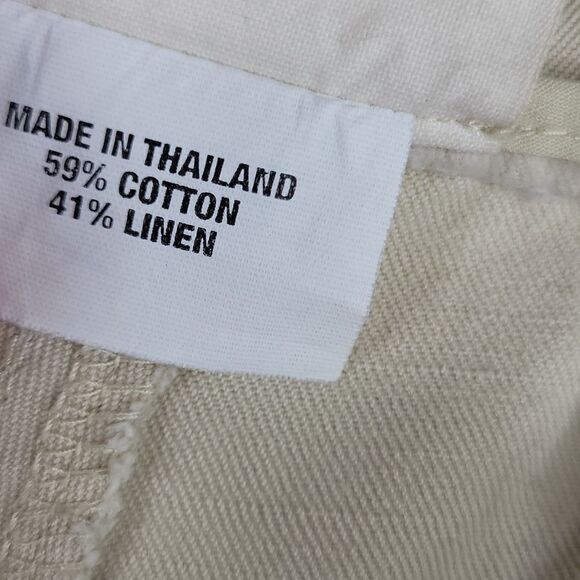 12 GAP Linen Cotton 5" khakis 4 pocket khaki tan neutral SHORTS XL extra large - Picture 4 of 10